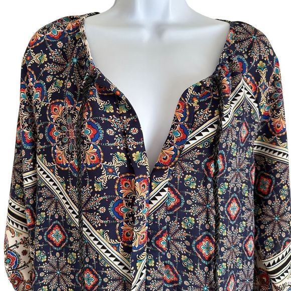 Meraki V Neck Boho Blouse Women’s Medium - Picture 4 of 10